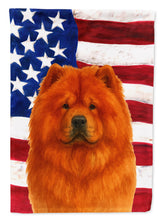 Load image into Gallery viewer, Red Chow Chow American Flag Garden Flag