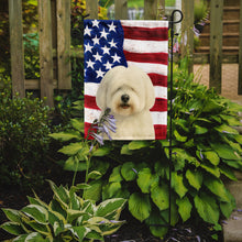 Load image into Gallery viewer, Coton de Tulear American Flag Garden Flag