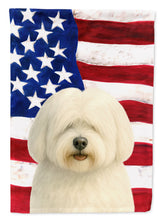 Load image into Gallery viewer, Coton de Tulear American Flag Garden Flag
