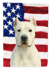 Load image into Gallery viewer, Dogo Argentino American Flag Garden Flag