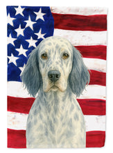 Load image into Gallery viewer, Blue Belton English Setter American Flag House Flag