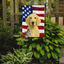 Load image into Gallery viewer, Lemon Belton English Setter American Flag Garden Flag