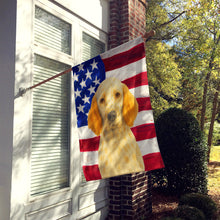 Load image into Gallery viewer, Orange Belton English Setter American Flag House Flag