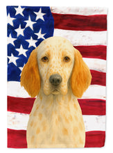 Load image into Gallery viewer, Orange Belton English Setter American Flag House Flag