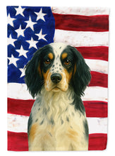 Load image into Gallery viewer, Tricolor English Setter American Flag House Flag