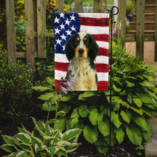 Load image into Gallery viewer, Tricolor English Setter American Flag Garden Flag