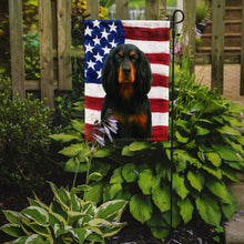 Load image into Gallery viewer, Gordon Setter American Flag Garden Flag