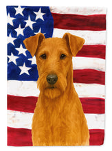 Load image into Gallery viewer, Irish Terrier American Flag Garden Flag