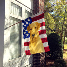 Load image into Gallery viewer, Wheaten Irish Wolfhound American Flag House Flag