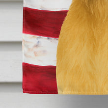 Load image into Gallery viewer, Wheaten Irish Wolfhound American Flag House Flag