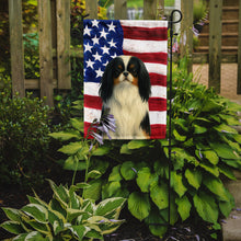 Load image into Gallery viewer, Tricolor Japanese Chin American Flag Garden Flag