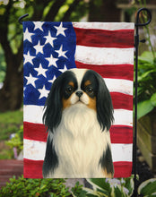 Load image into Gallery viewer, Tricolor Japanese Chin American Flag Garden Flag