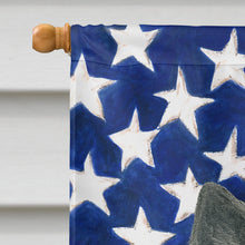 Load image into Gallery viewer, Keeshond American Flag House Flag
