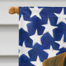 Load image into Gallery viewer, Black and Tan Lakeland Terrier American Flag House Flag