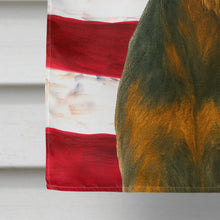 Load image into Gallery viewer, Black and Tan Lakeland Terrier American Flag House Flag
