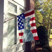 Load image into Gallery viewer, Blue Lakeland Terrier American Flag House Flag