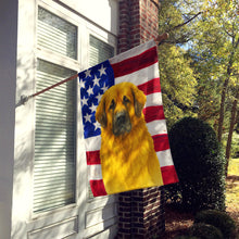 Load image into Gallery viewer, Lion Yellow Leonberger American Flag House Flag