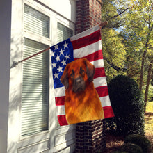 Load image into Gallery viewer, Red Leonberger American Flag House Flag