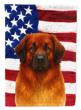Load image into Gallery viewer, Red Leonberger American Flag Garden Flag