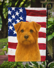 Load image into Gallery viewer, Red Norfolk Terrier American Flag Garden Flag
