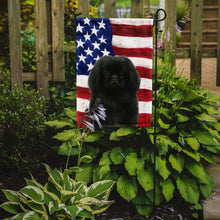Load image into Gallery viewer, Black Pekingese American Flag Garden Flag