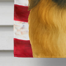 Load image into Gallery viewer, Fawn Pekingese American Flag House Flag