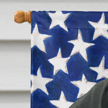 Load image into Gallery viewer, Black and White Pointer American Flag House Flag