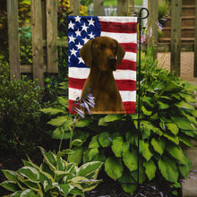 Load image into Gallery viewer, Liver Pointer American Flag Garden Flag