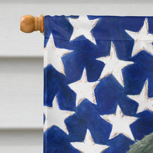 Load image into Gallery viewer, Black Portuguese Water Dog American Flag House Flag