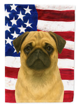 Load image into Gallery viewer, Fawn Pug American Flag House Flag