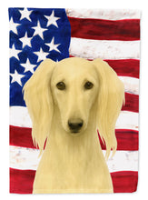 Load image into Gallery viewer, Cream Saluki American Flag House Flag