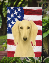 Load image into Gallery viewer, Cream Saluki American Flag Garden Flag