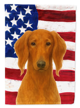 Load image into Gallery viewer, Red Saluki American Flag House Flag