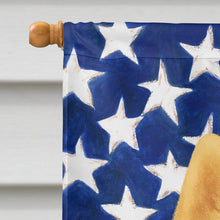 Load image into Gallery viewer, Cream Samoyed American Flag House Flag