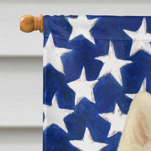 Load image into Gallery viewer, White Samoyed American Flag House Flag