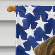 Load image into Gallery viewer, Brindle Scottish Deerhound American Flag House Flag