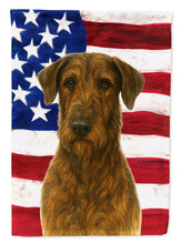 Load image into Gallery viewer, Brindle Scottish Deerhound American Flag House Flag