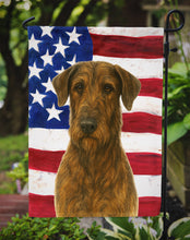 Load image into Gallery viewer, Brindle Scottish Deerhound American Flag Garden Flag