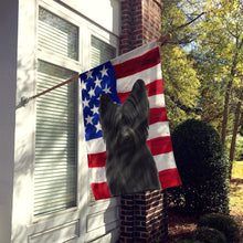Load image into Gallery viewer, Black Skye Terrier American Flag House Flag