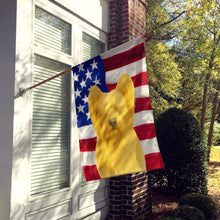 Load image into Gallery viewer, Wheaten Skye Terrier American Flag House Flag