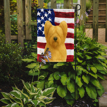 Load image into Gallery viewer, Wheaten Skye Terrier American Flag Garden Flag