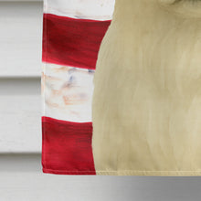 Load image into Gallery viewer, White Tibetan Spaniel American Flag House Flag