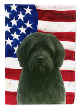 Load image into Gallery viewer, Black Tibetan Spaniel American Flag House Flag