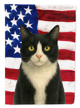 Load image into Gallery viewer, Black and White Tuxedo Cat American Garden Flag