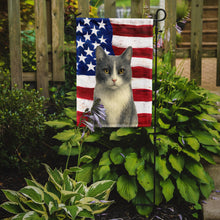 Load image into Gallery viewer, Gray and White Cat American Garden Flag