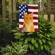 Load image into Gallery viewer, Orange and White Cat American Garden Flag