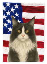 Load image into Gallery viewer, MainCoon Black and White Tabby Cat American House Flag