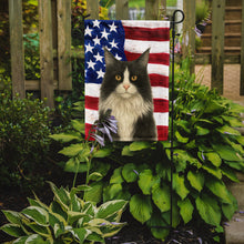 Load image into Gallery viewer, MainCoon Black and White Tabby Cat American Garden Flag