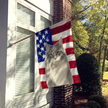 Load image into Gallery viewer, Norwegian Forest Cat Gray and White Tabby American House Flag
