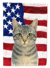 Load image into Gallery viewer, Gray Mackerel Cat American House Flag